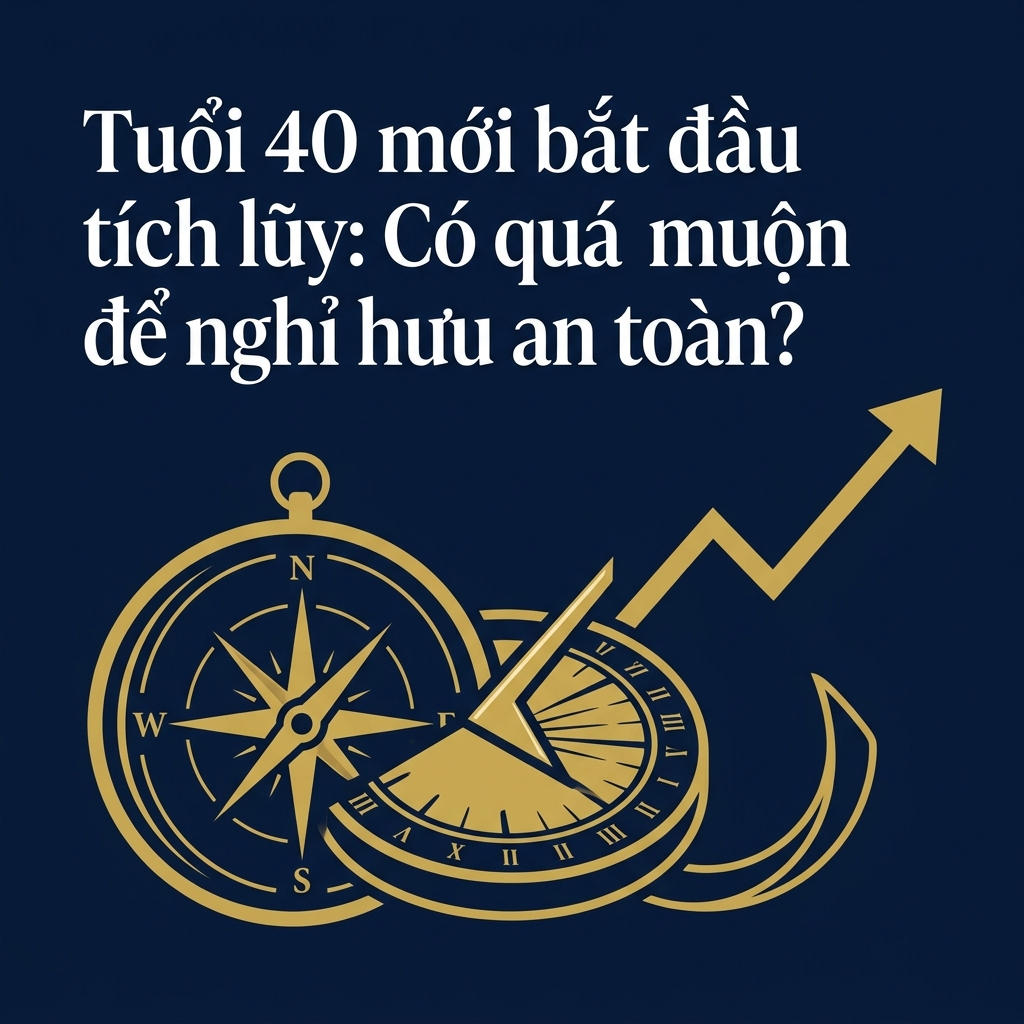 Minh họa lộ trình trượt tích sản hưu trí khởi động tuổi 40 dành cho gia đình trung niên