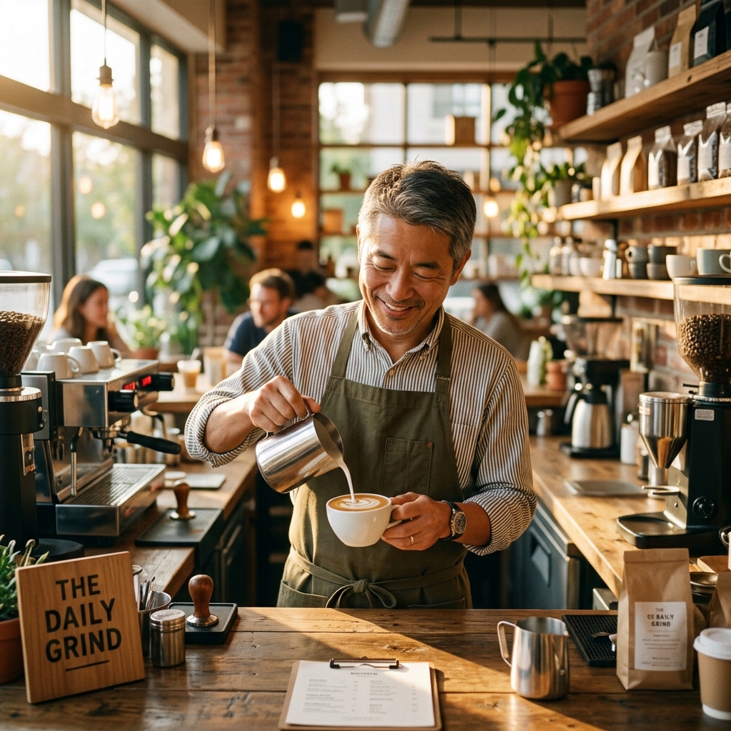 Người làm Barista tự tay pha chế trong quán cà phê của riêng mình, làm việc vì đam mê chứ không vì áp lực mưu sinh