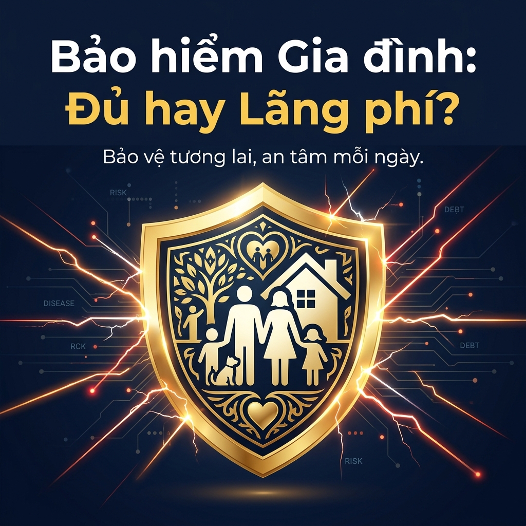 3D book cover cẩm nang Bảo Hiểm Gia Đình: Đủ hay đang lãng phí? - Nguyễn Ngọc Ưng
